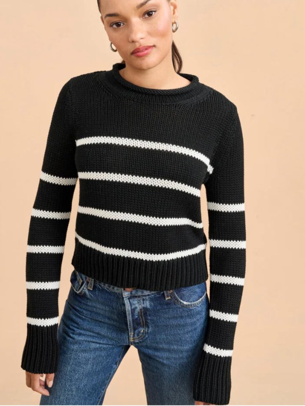 La Ligne Mini Marina Black Cream stripe